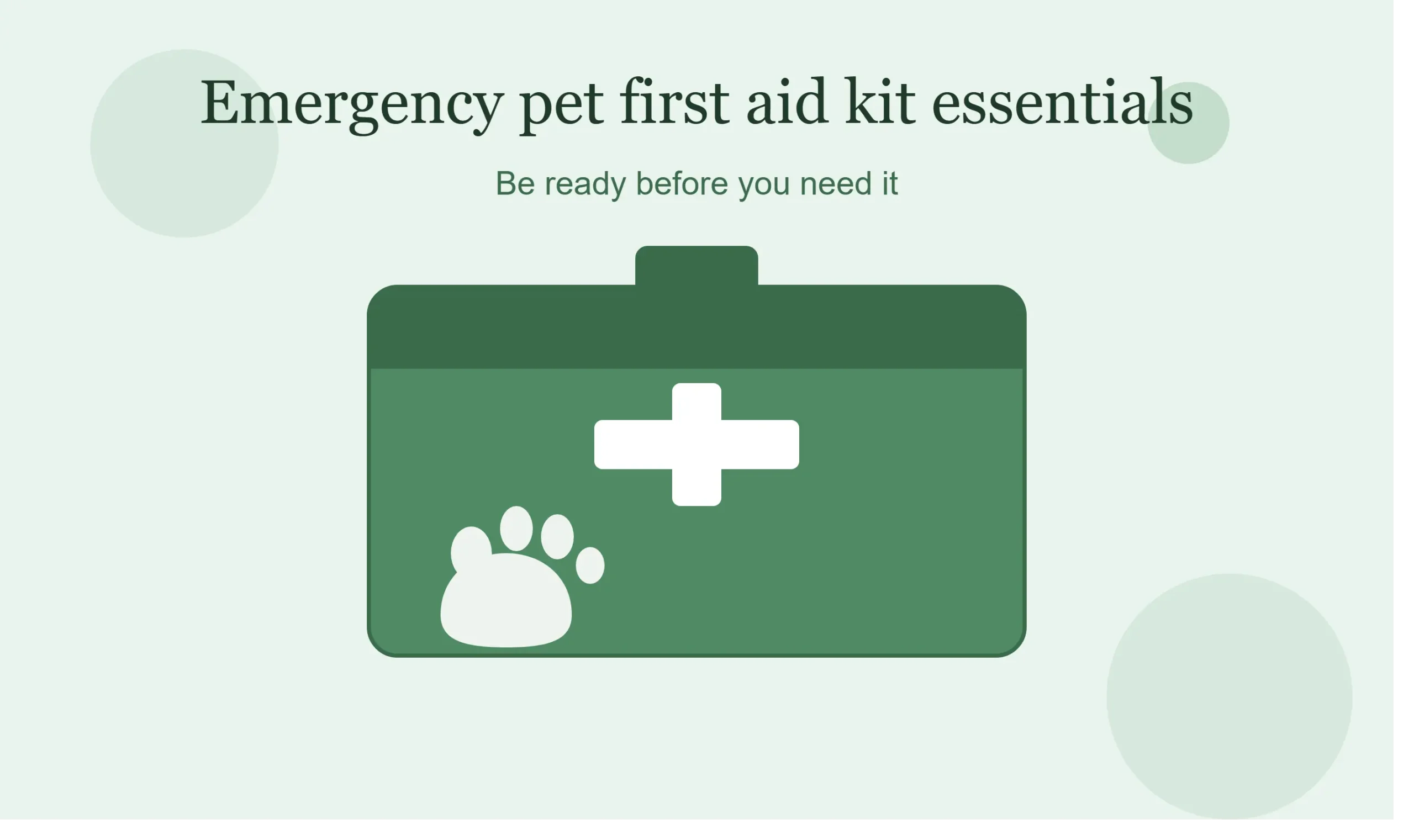 Why Every Pet Owner Needs an Emergency Pet First Aid Kit